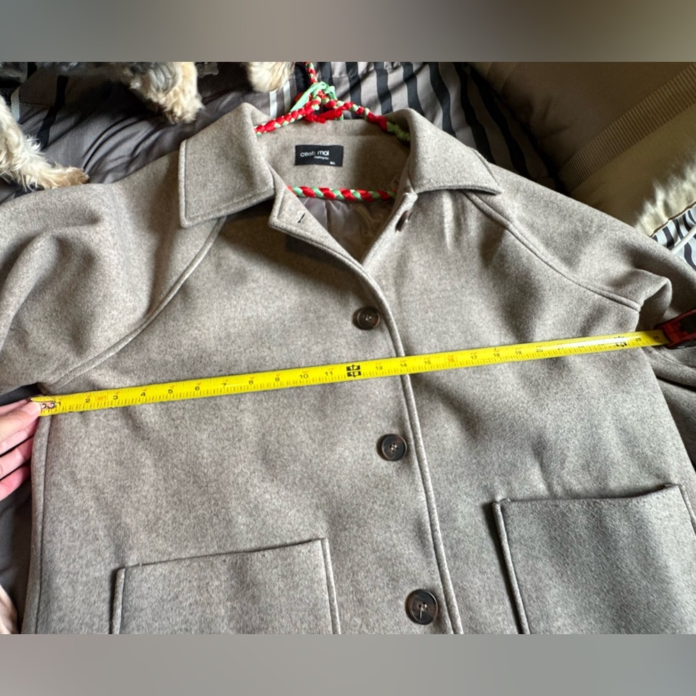 C’est Moi taupe beige long coat - Picture 3 of 7